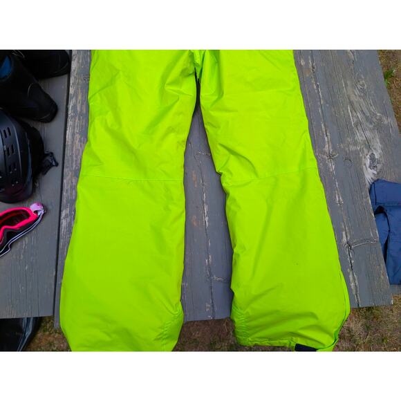 EleTop Insulated Bib Snow Pants | High-Vis Neon Green | Size Medium - Picture 6 of 6